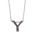 MARC Sterling Silver Marcasite Initial 'Y' Necklace