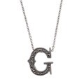 MARC Sterling Silver Marcasite Initial 'G' Necklace