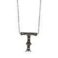 MARC Sterling Silver Marcasite Initial 'T' Necklace