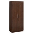 Akadahome Multipurpose Walnut 72-inch Storage Cabinet