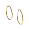 Stainless Steel Goldtone 50-mm Hoop Earrings