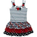 Beetlejuice London Girl's Striped Cotton Drop Waist Dress