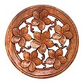Suar Wood 'Frangipani' Wall Panel (Indonesia)