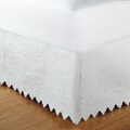 White King-size Milano 15-inch Drop Quilted Bedskirt