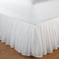 White King-size Voile 15-inch Drop Bedskirt