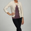 Lauren Hansen Women's Stone Beaded Cardigan FINAL SALE