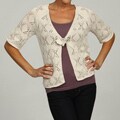 Lauren Hansen Women's Stone Crochet Cardigan FINAL SALE