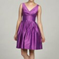Eliza J Women's Lilac Silk Empire Stitch Party Dress