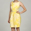Eliza J Women's Sleeveless Bubble Skirt Belted Dress