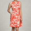 Eliza J Women's Printed Cotton Paperbag Waist Dress