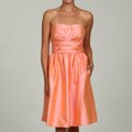 Eliza J Women's Pink Ruche Waistband Dress