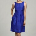 Eliza J Women's Royal Blue Pleated Sleeveless Dress