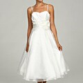 Eliza J Women's Ivory Strapless Flower Dress