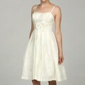 Eliza J Women's Petite Rosette Ruche Waist Party Dress