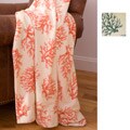 Coral Printed Microplush Throw