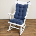 Denim Microfiber Reversible Chair Cushion Set