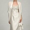 Eliza J Women's Chiffon Satin Trim Stole
