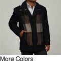 London Fog Men's Wool Blend Pea Coat with Scarf FINAL SALE