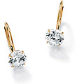 Ultimate CZ 10k Yellow Gold Cubic Zirconia Earrings