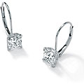 Ultimate CZ 10k White Gold Cubic Zirconia Earrings