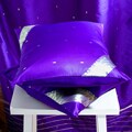 Set of 2 Sari Fabric Purple Decorative Pillow Covers (India)