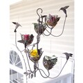 Metal and Glass Hanging Hummingbird Nests Planter (Philippines)