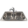 Drop-in Double Stainless Sink/ Faucet Kit