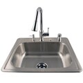 Drop-in Stainless Sink and Chrome Faucet Combo