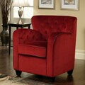 Messana Ruby Red Microsuede Armchair