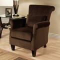 Milano Dark Brown Microsuede Armchair
