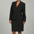 Calvin Klein Women's Black/ Charcoal 2-piece Skirt Suit