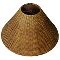 Medium Brown Wicker/Rattan Lamp Shade