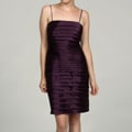 Connected Apparel Women's Eggplant Tiered Dress