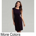 Connected Apparel Women's Rosette Waist Dress