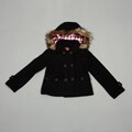 Dollhouse Big Girl's Charcoal Wool Faux-fur Peacoat FINAL SALE