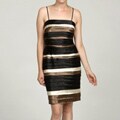 Connected Apparel Women's Tri-tone Tiered Dress
