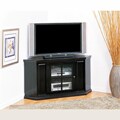 46-inch Rubbed Black Corner TV Stand