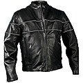 Informative information and resources on Pipe Stand Black Leather Men's Black with Reflective Piping Mortorcycle Jacket