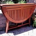 Eucalyptus 43-inch Round Folding Table