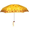 Leighton 41-inch Gold Geometric Compact Umbrella