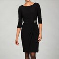 Evan Picone Women's Black Rhinestone Detail Dress