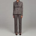 Evan Picone Women's Grey Mist Three-Button Pant Suit