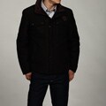 Kenneth Cole Men's Black Quilted Knit Collar Jacket FINAL SALE