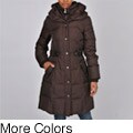 DKNY Women's Quilted Down-filled Side-tab Hooded Coat