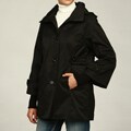 Nine West Women's Double Foldover Collar Rain Coat FINAL SALE