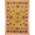 Tibetan Hand-knotted Gold/ Beige Wool Rug (5'6 x 8'3)