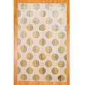 Tibetan Hand-knotted Beige/ Green Wool Rug (5'7 x 8'8)