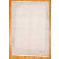 Tibetan Hand-knotted Ivory/ Beige Wool Rug (5'9 x 8'1)