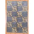 Tibetan Hand-knotted Green/ Beige Wool Rug (6' x 9')