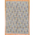 Tibetan Hand-knotted Grey/ Light Blue Wool Rug (6' x 8'3)